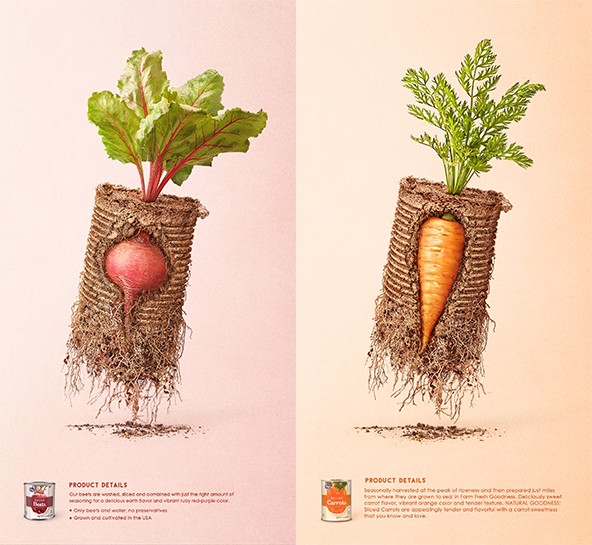 canned food posters- photo manipulation