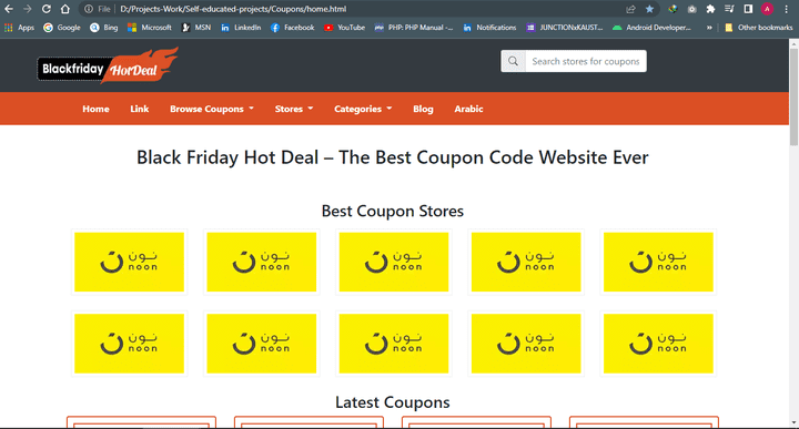 Coupons website