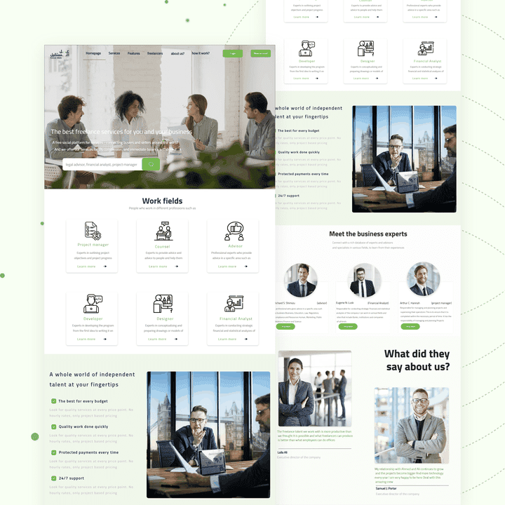 Freelancer Landing Page Design