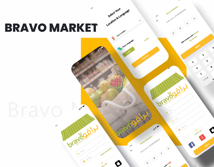 Bravo Market Mobile Application Design