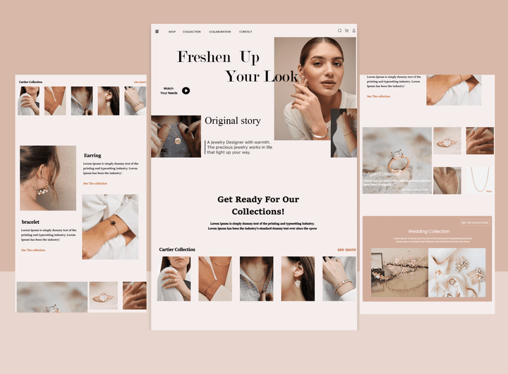 Jewelry Landing Page Design