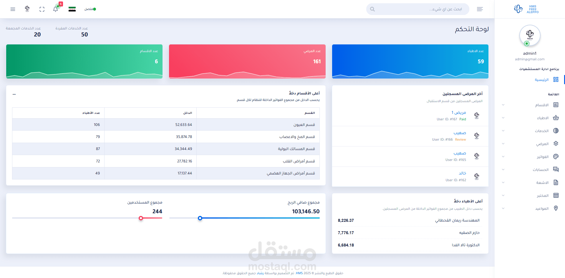 نظام إدارة مشافي خاصة