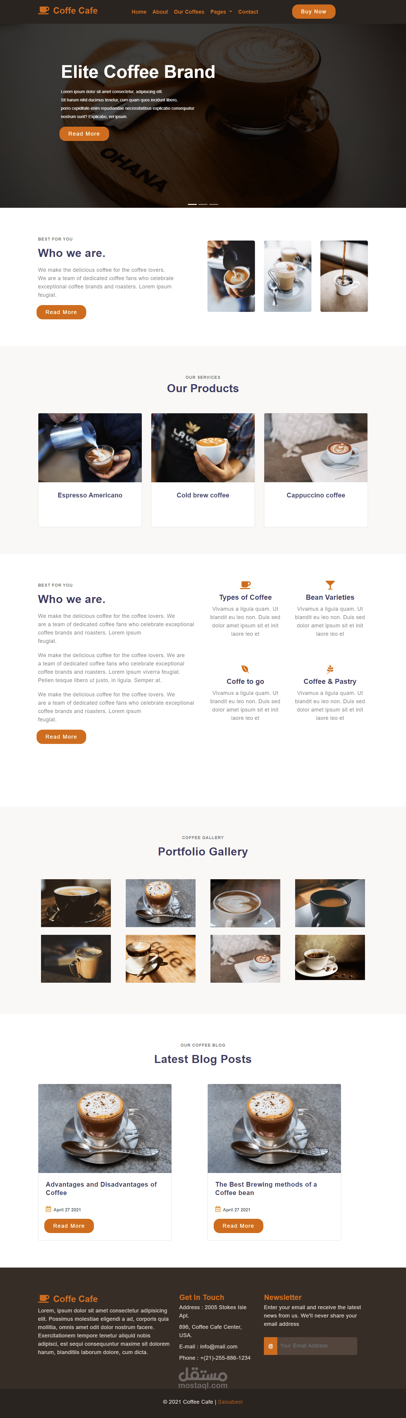 Coffee Bootstrap Responsive Web | مستقل