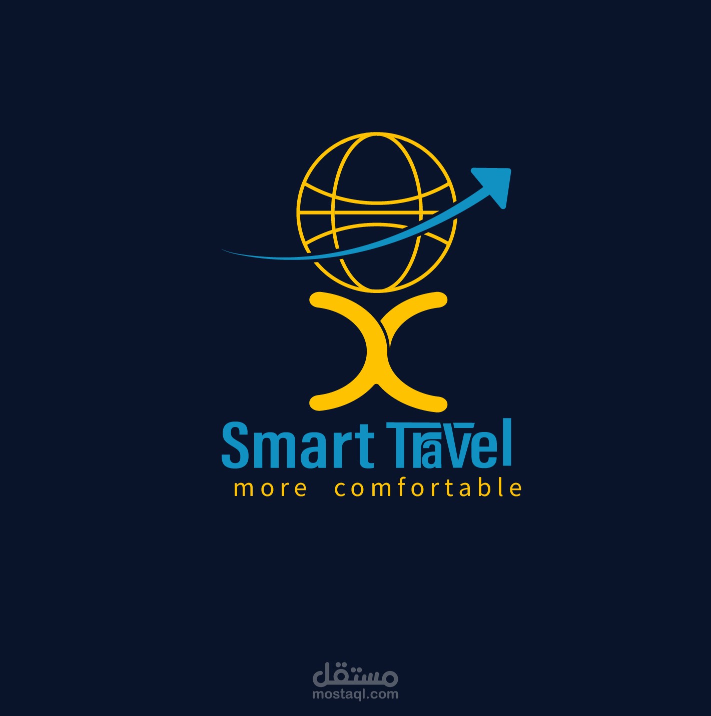 هويه بصريه لشركه سياحه smart travel