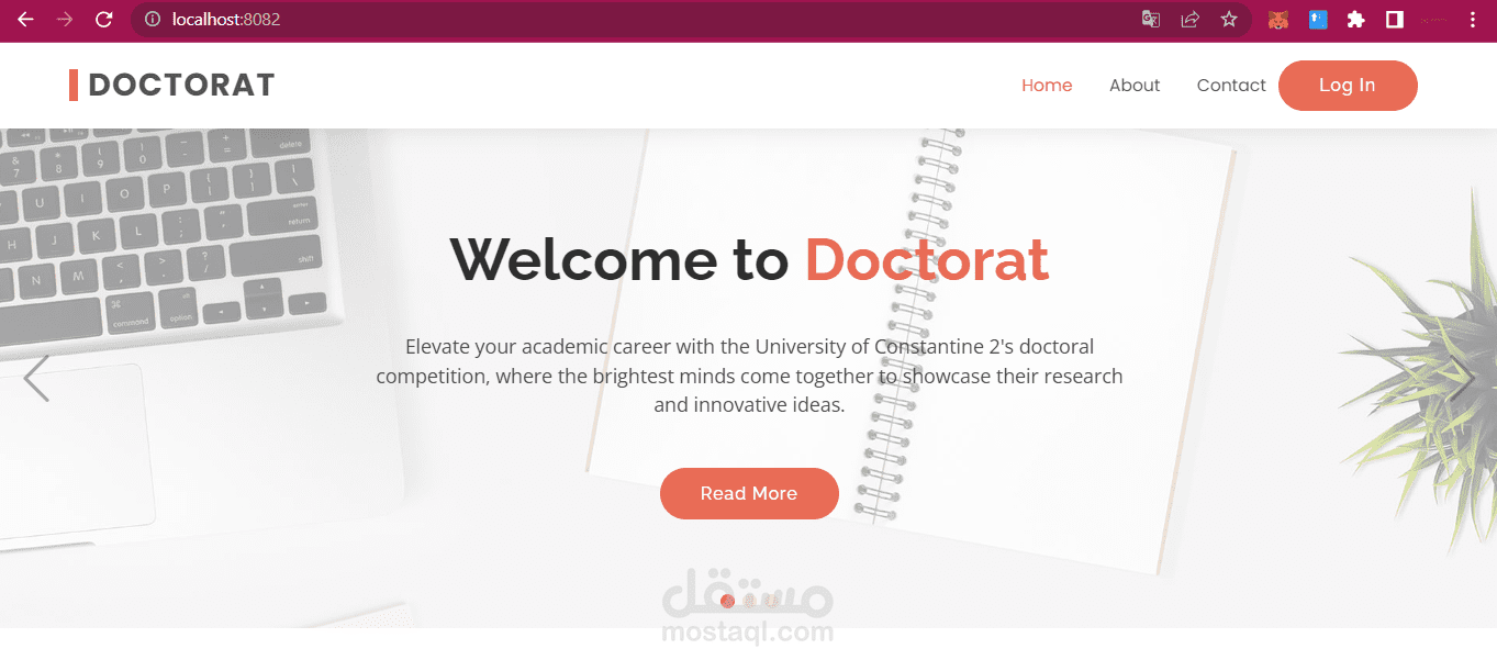 موقع ويب كامل FullStack web application With Multi users  من أجل إدارة إمتحانات doctorat