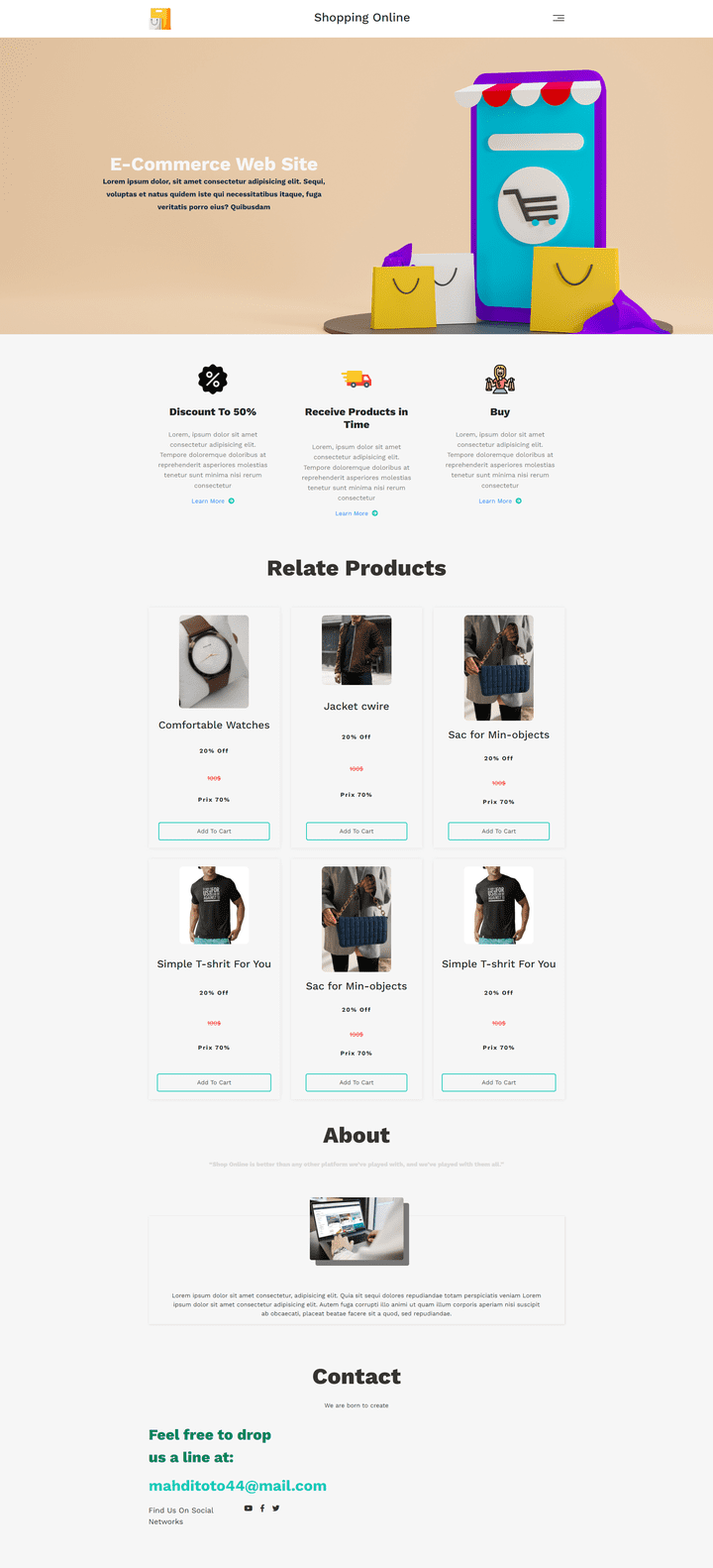 Responsive E-commerce template