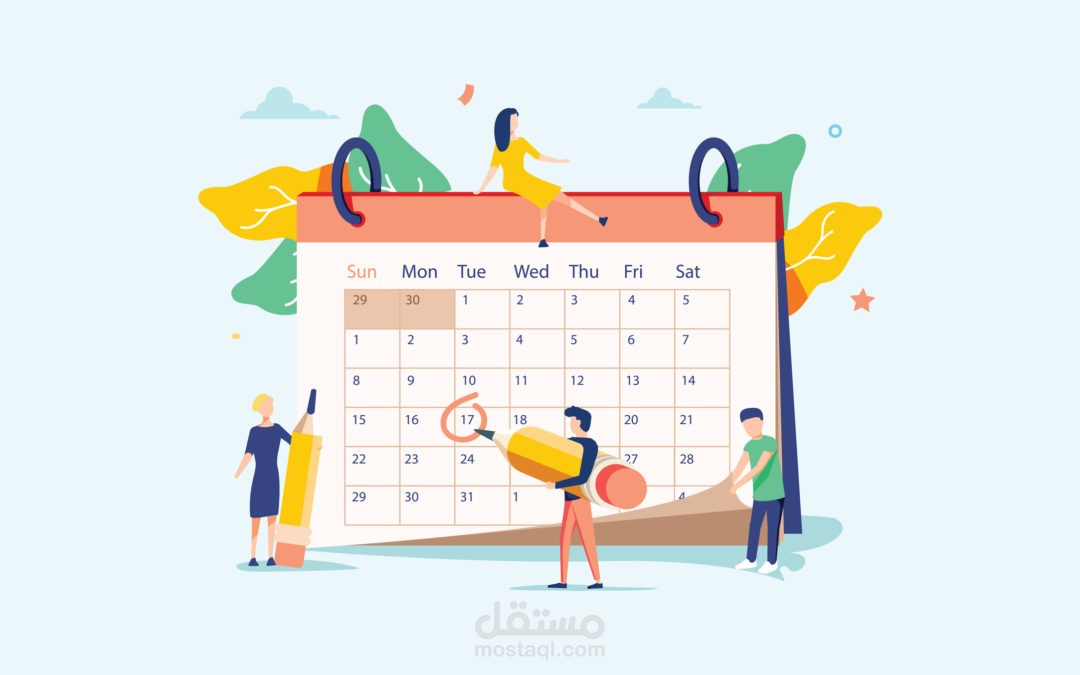 خطة محتوى ( Social media content calendar)