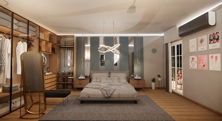 Master bedroom in small flat