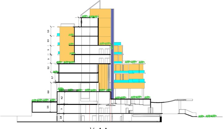 تصميم مخطط معماري لفندق اربع نجوم