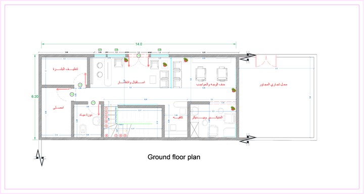 تصميم مخطط معماري لمشغل نساء في السعودية