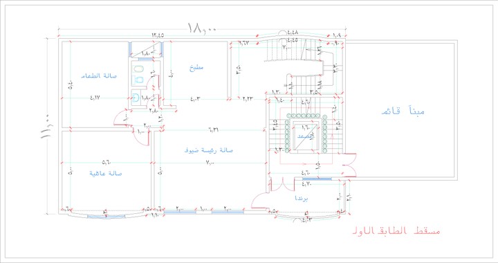 تصميم مخطط معماري لفيلا في السعودية