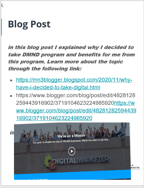 كتابة وتسويق المحتوى عبر مدونة بلوجر وكذلك عبر وسائل التواصل الاجتماعى