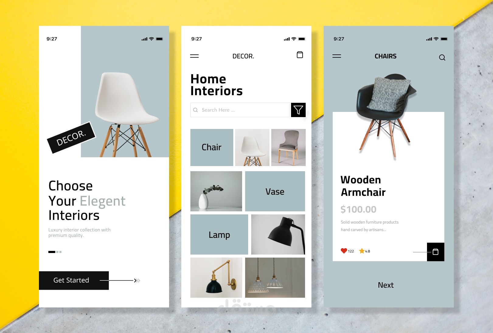 furniture app design | مستقل