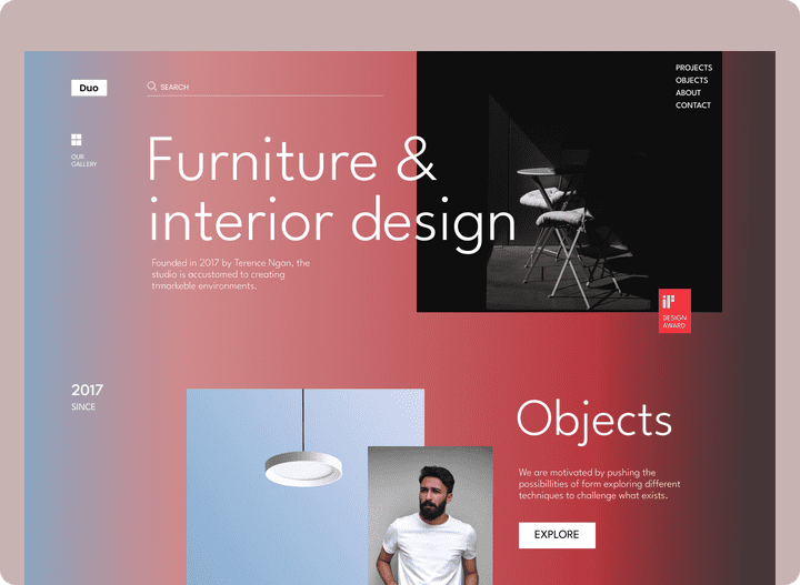 Web site: landing page