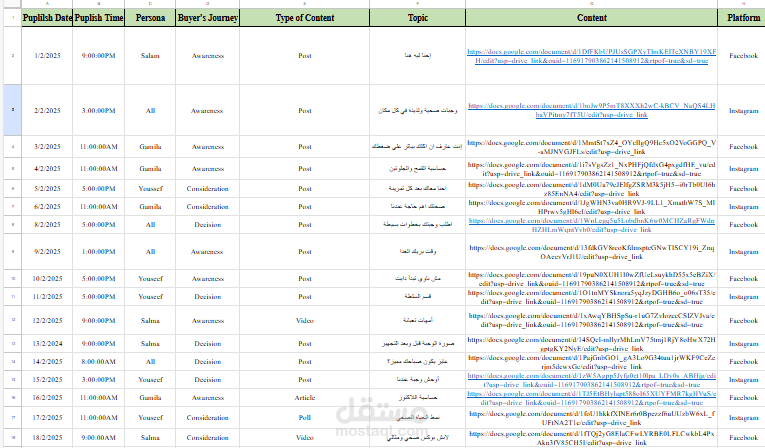 خطة لكتابة محتوى على السوشيال ميديا