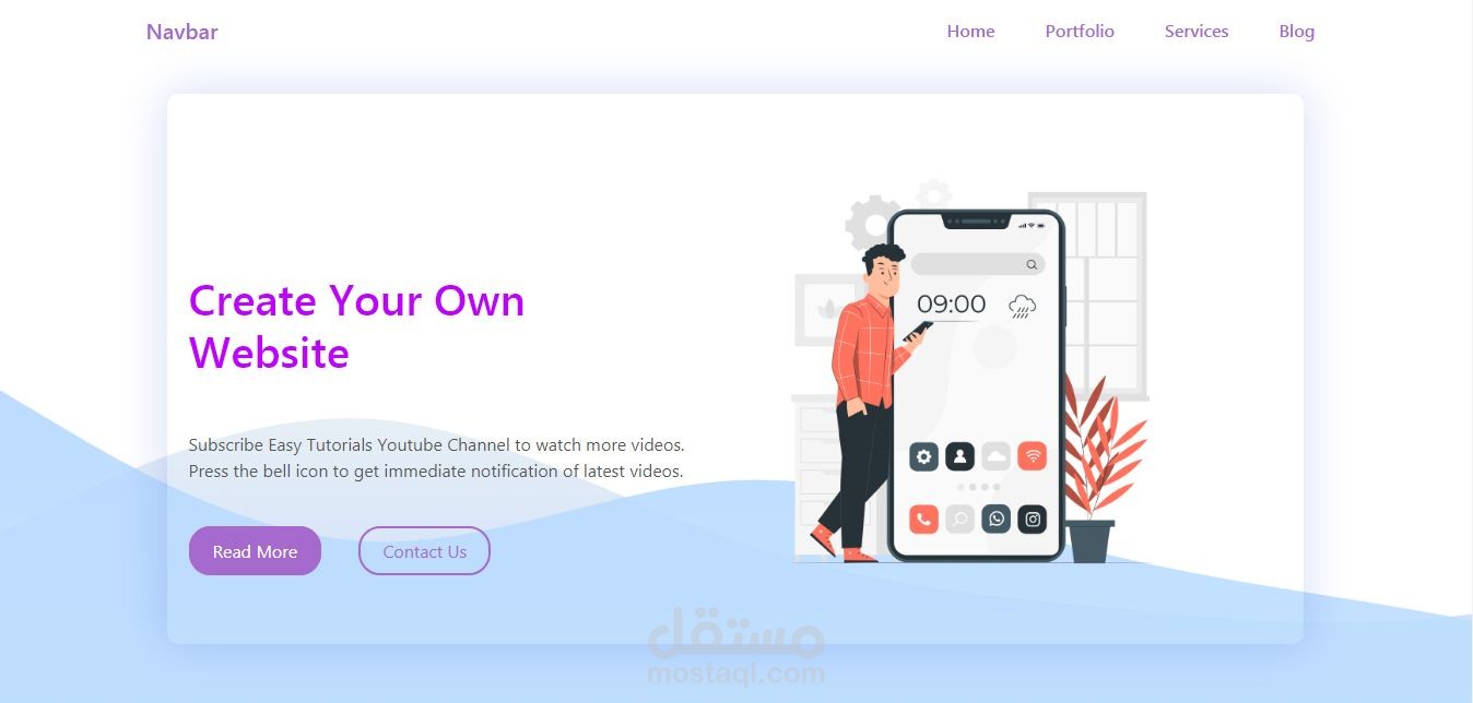 Responsive web page using HTML, CSS and Bootstrap | مستقل