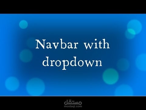 How to create Navbar with dropdown using HTML and CSS