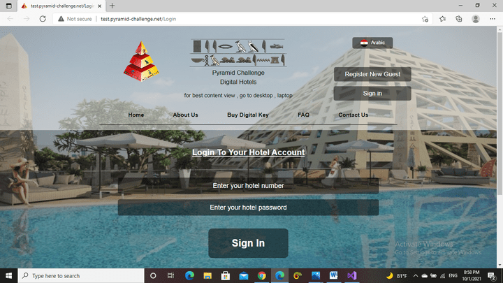 Pyramid Challenge Digital Hotels