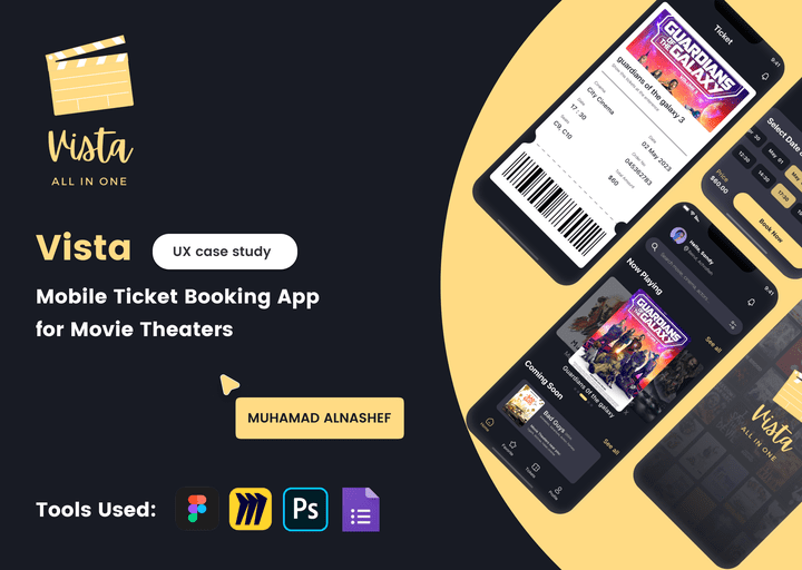 تطبيق حجز تذاكر لدور العرض | Mobile Ticketing App for Movie theaters