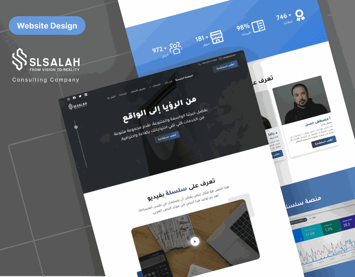 تصميم موقع الكتروني لشركة استشارات في السعودية | Website for Consulting Company