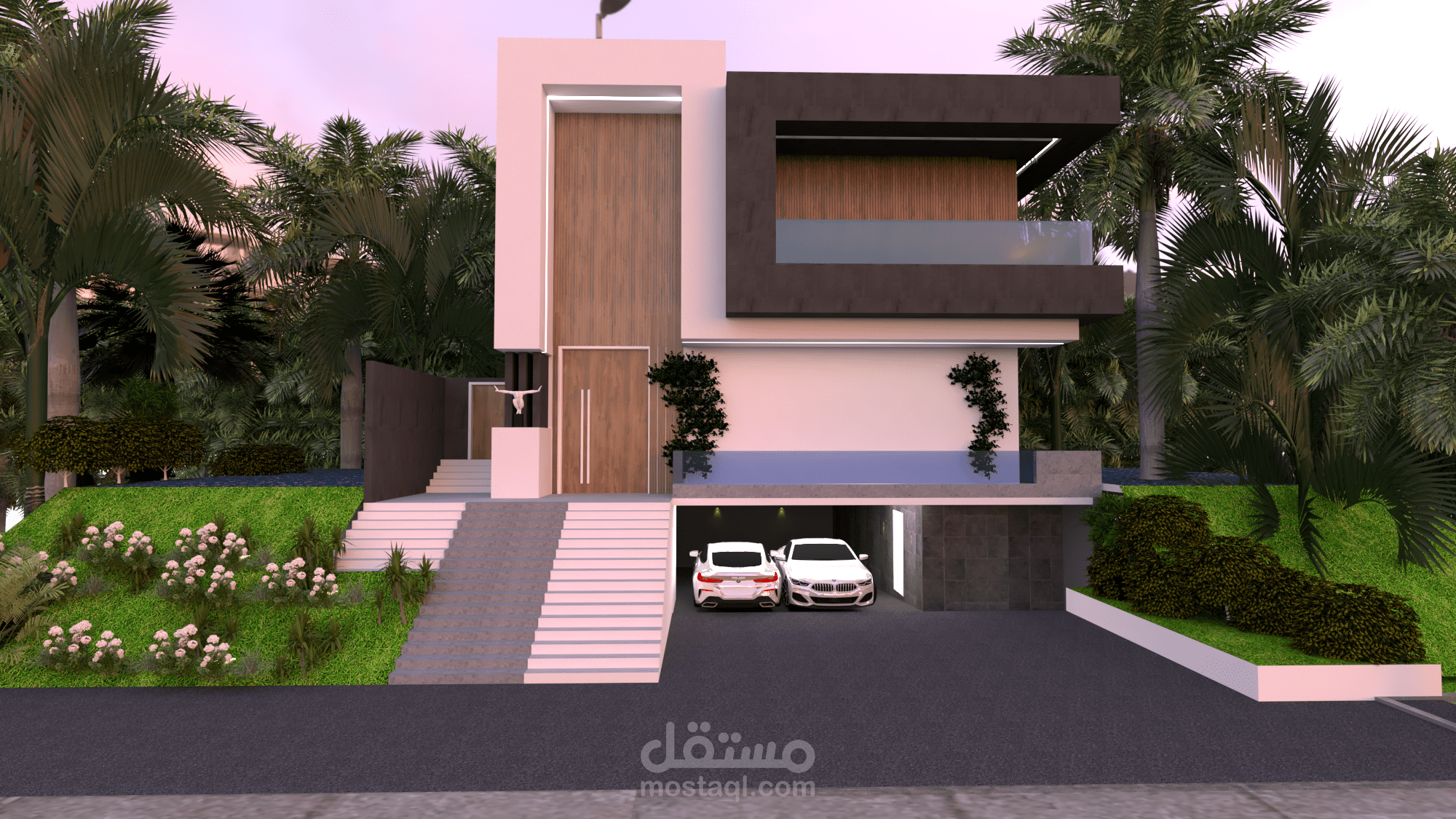 تصميم واجهات خارجية لفيلا بالامارات