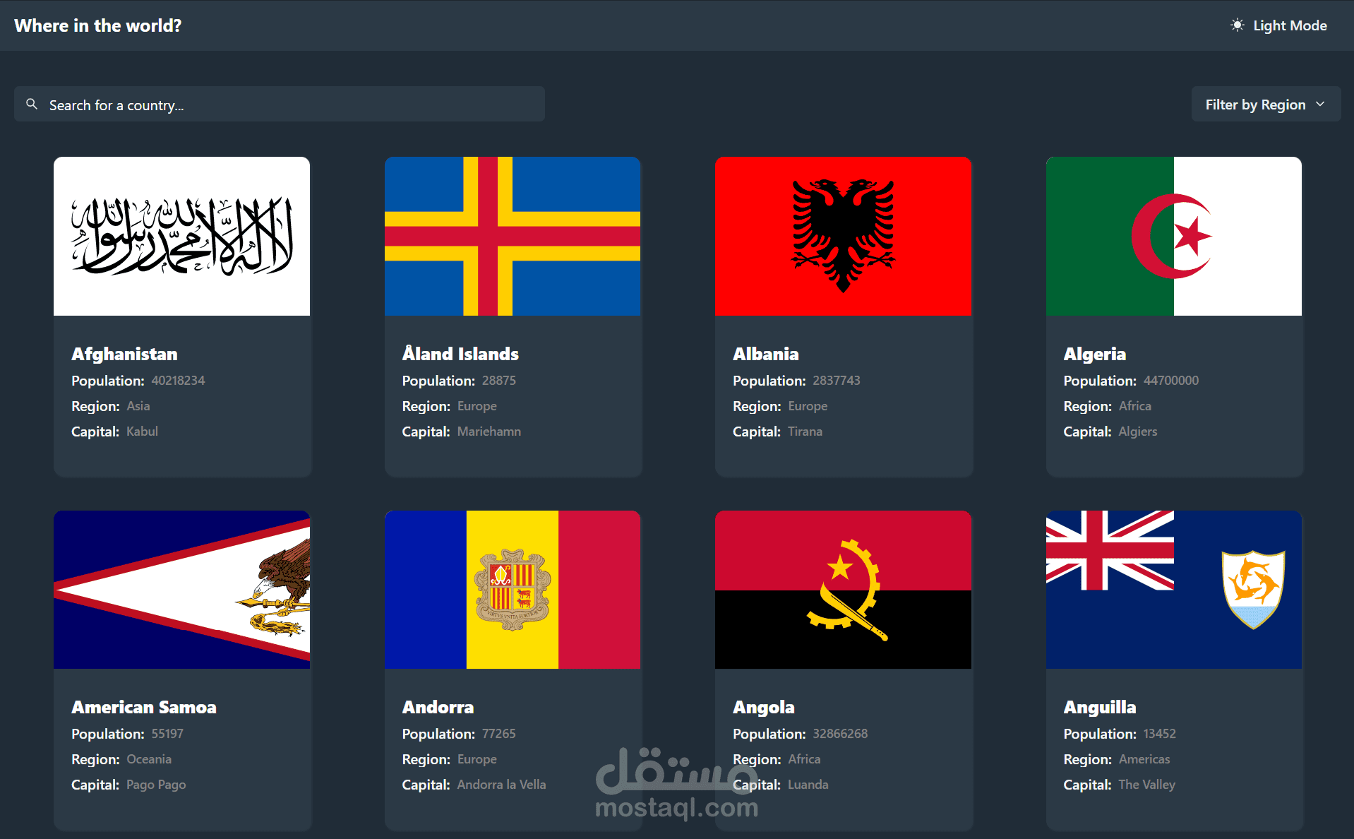 Responsive multi-theme Rest Countries Website