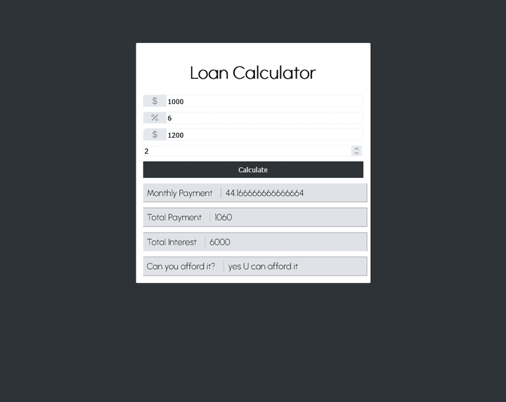 loan calculator