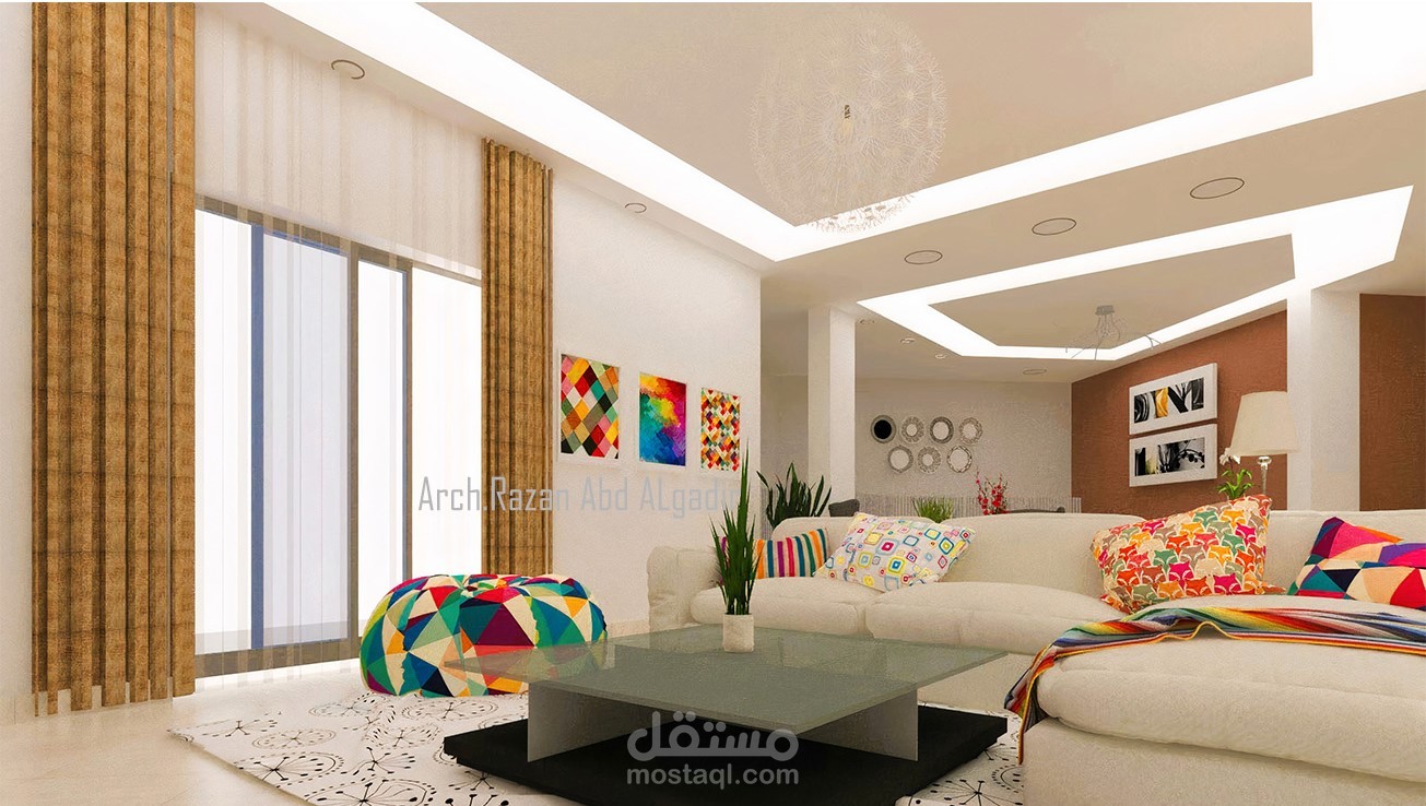 تصميم مساحة لبنات-Girl living room