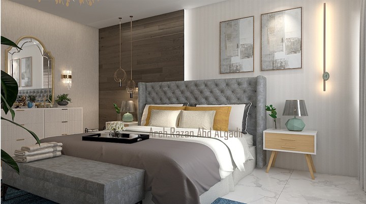 تصميم غرفة نيو كلاسيك-Neo classic bedroom design