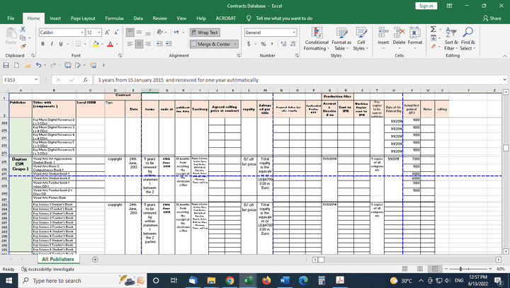 Contract database