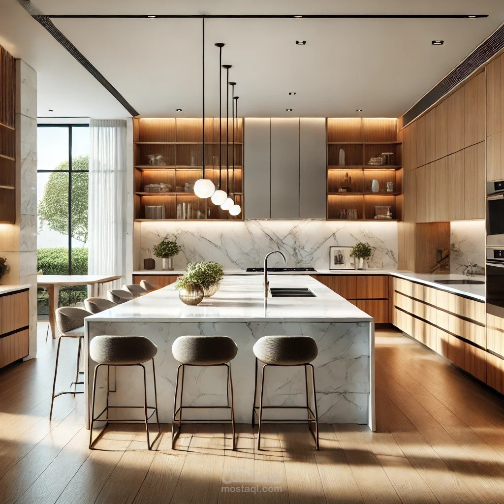 تصميم مطبخ في شقة سكنية