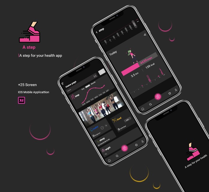 A step | UXUI Mobile app