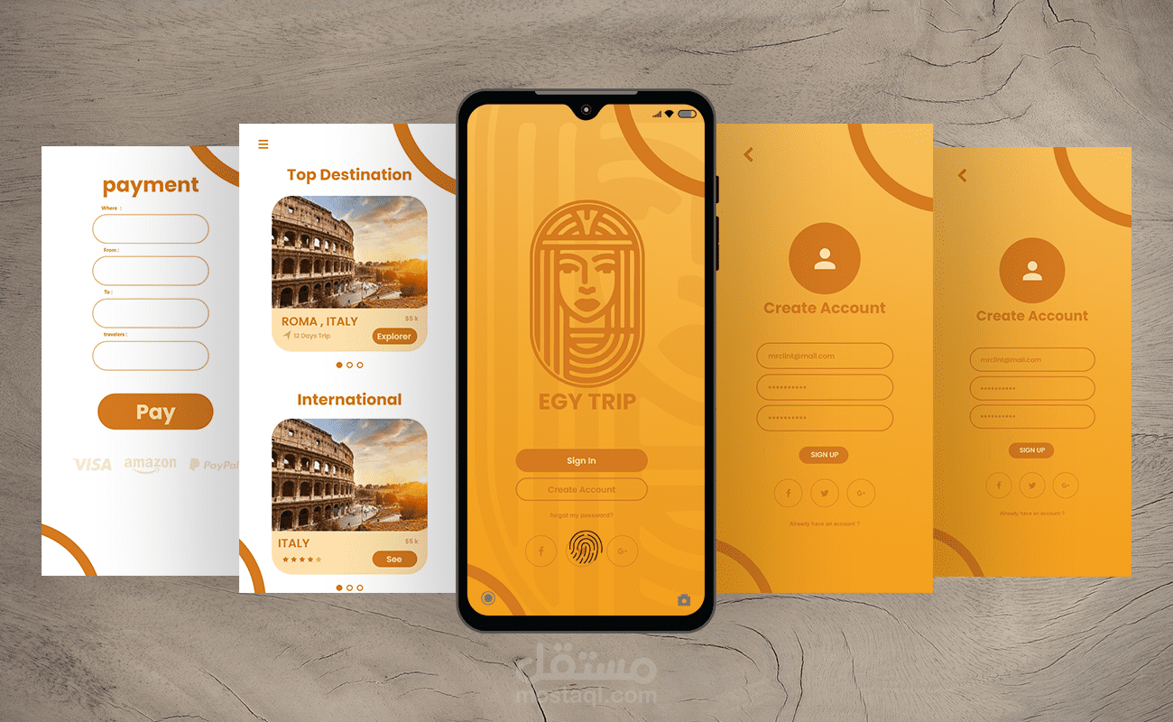 تصميم تطبيق سياحة ux ui