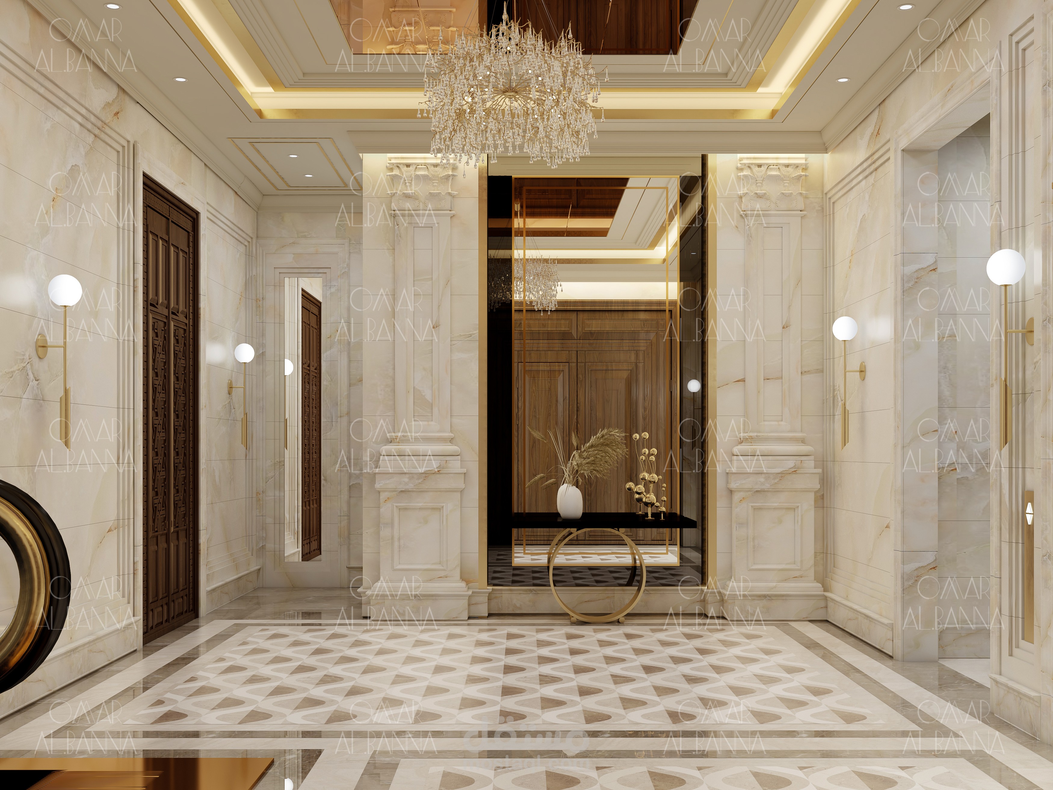 Entrance Lobby-Villa in Kuwait City | مستقل
