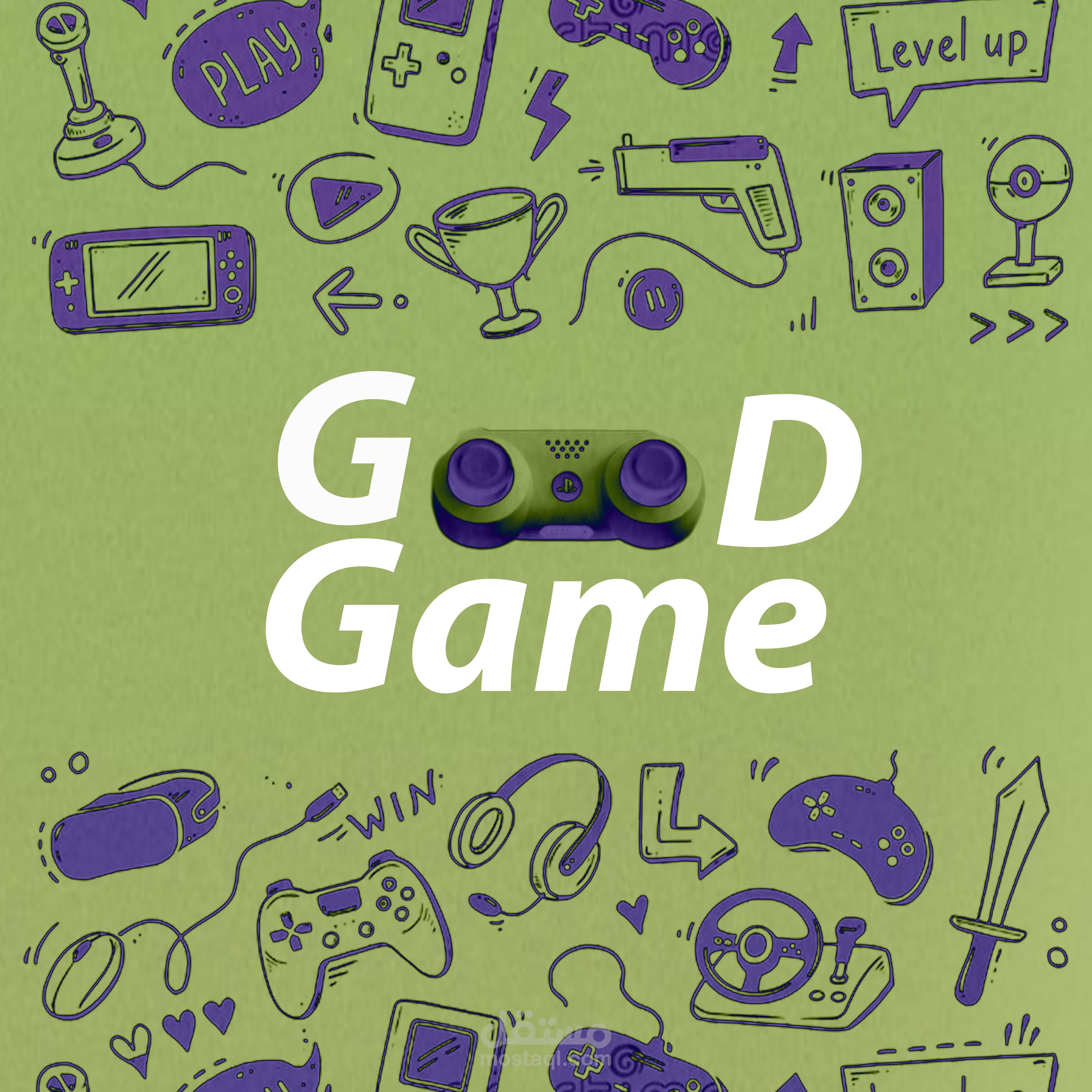 لوجو متجر العاب الكترونية (good game)  (gg)