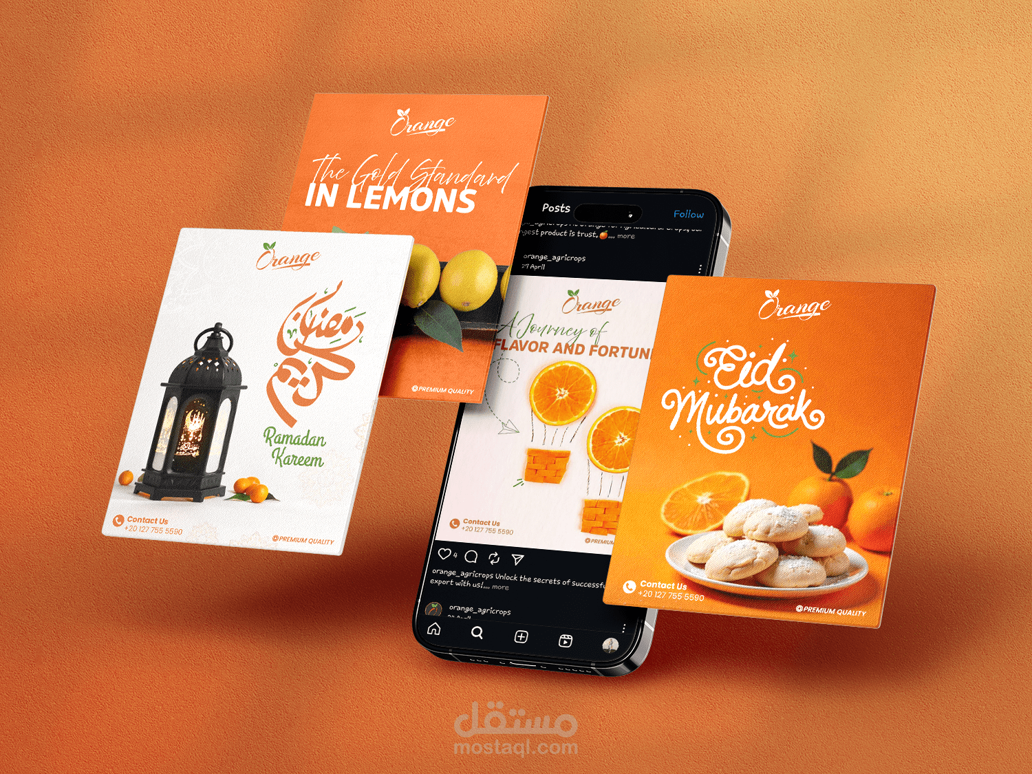 تصميمات سوشيال ميديا لبراند فواكه تصديري