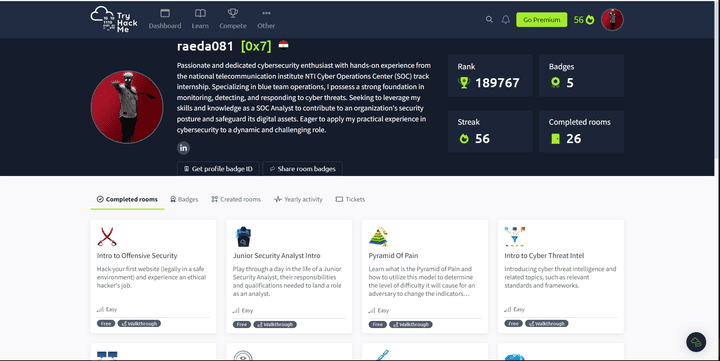 SOC Level 1 on Try Hack Me الأمن السيبراني