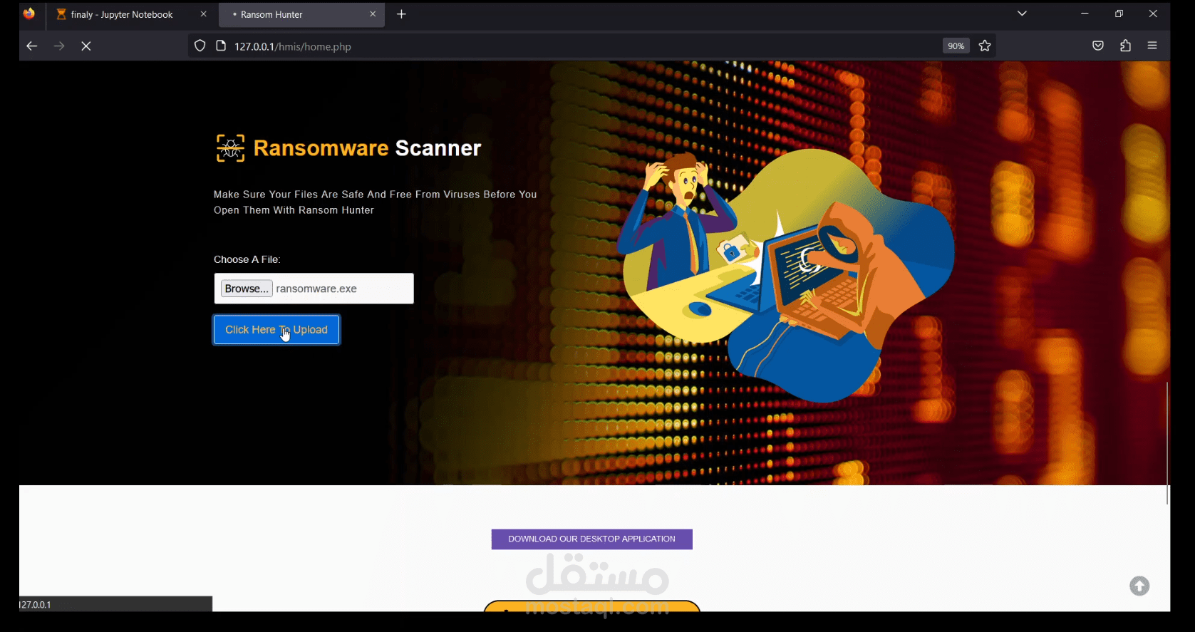 مشروع اكتشاف الملفات فيروس الفديه باستخدام Machine learning