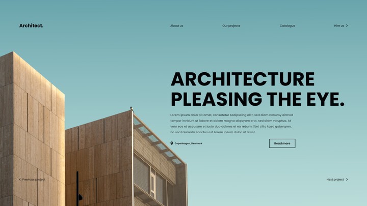 Architect Landing Page Design Concept