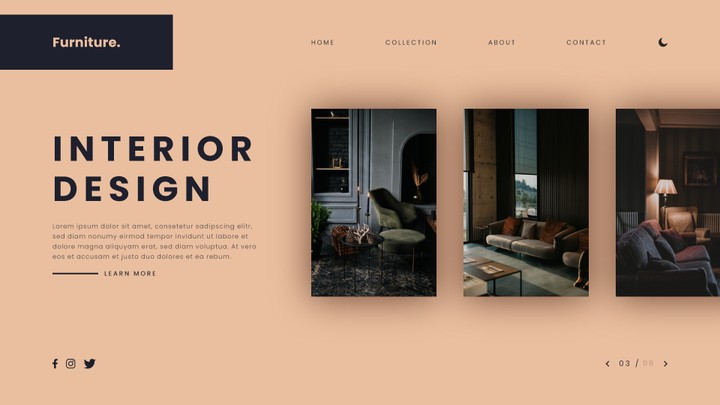 FURNITURE Landing Page Design Concept