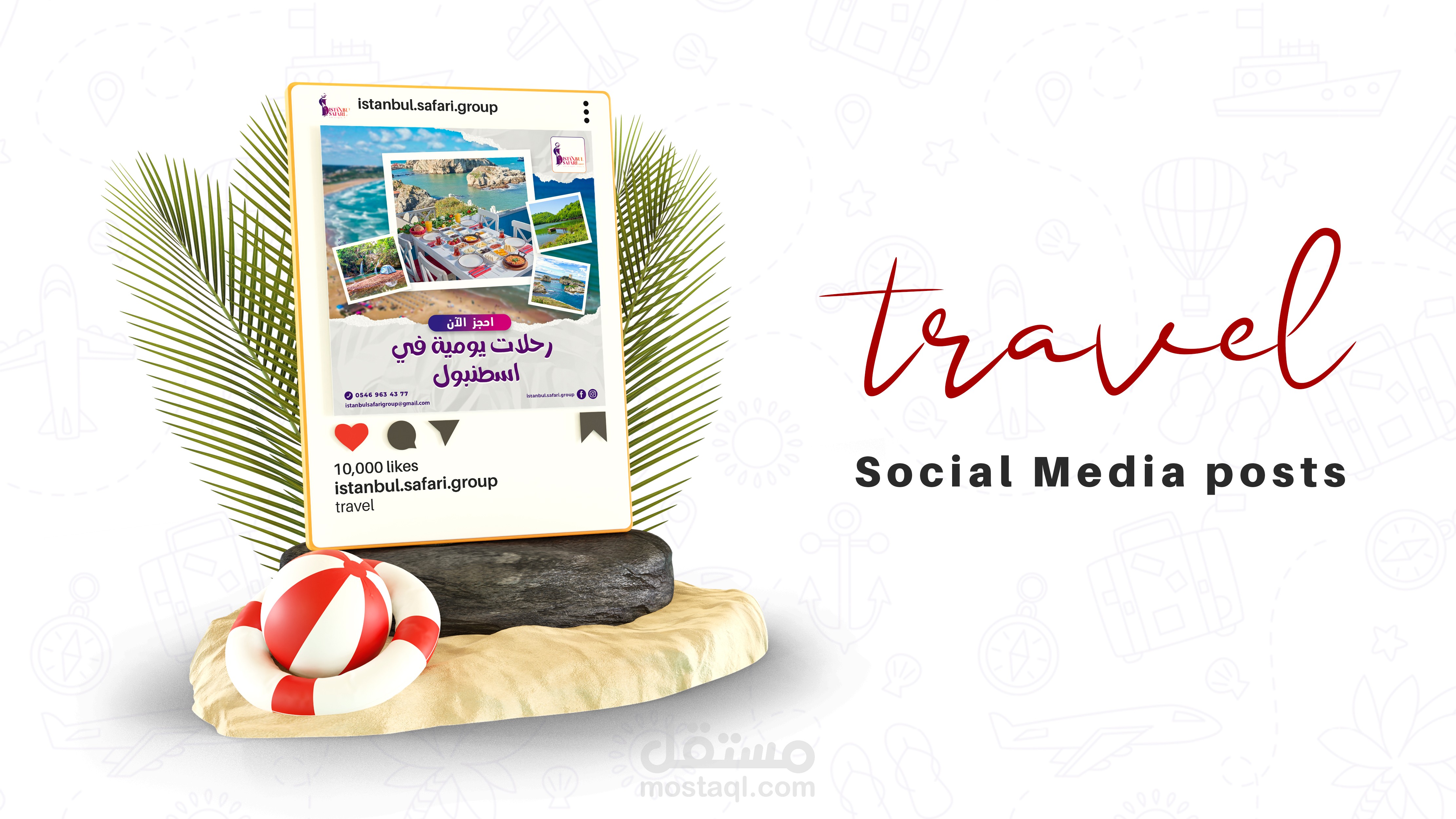 Travel social media posts