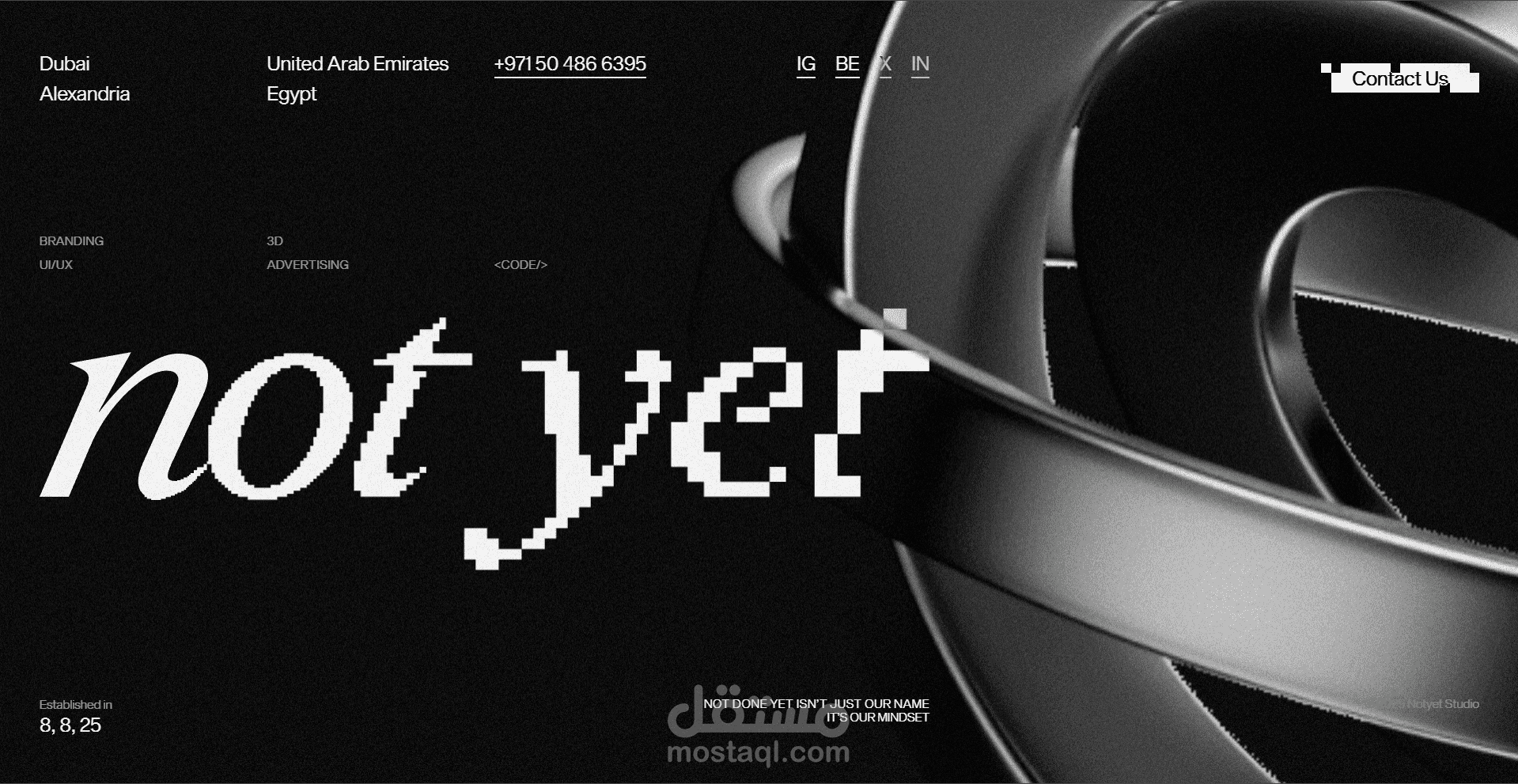 Notyet Studio Landing Page