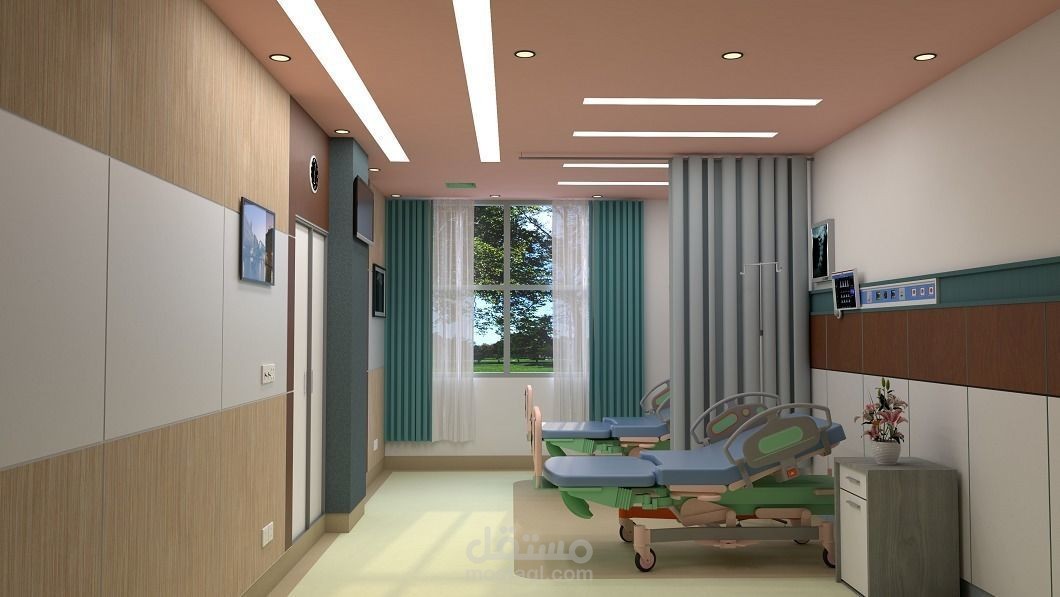 interior design hospital 3d max