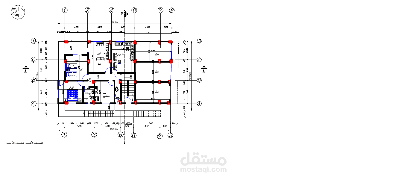 رسم مسقط على برنامج الاوتوكاد