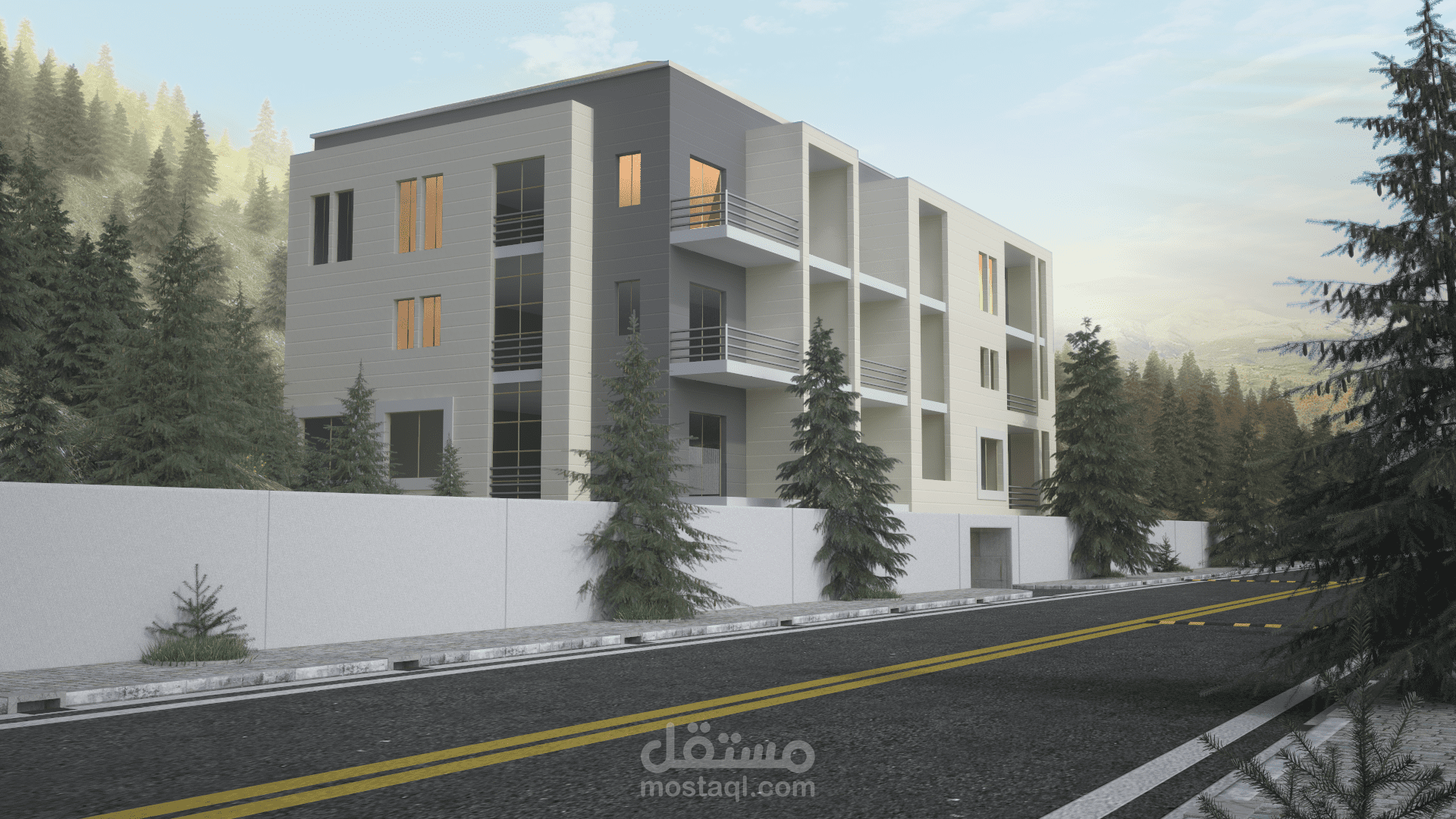 اظهار تصميم معماري - مبنى سكني- لبنان