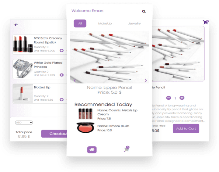 Rose Cosmetics Store App || JavaScript || API