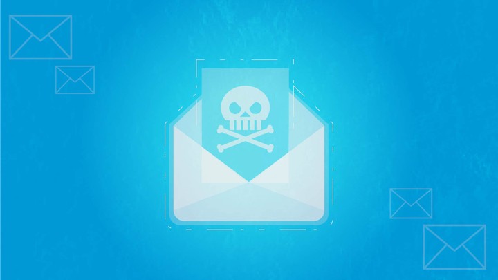 رسم لتوضيح مخاطر البريد الالكتروني