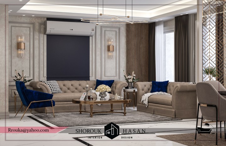 Reception and living in compound mivida new Cairo 1