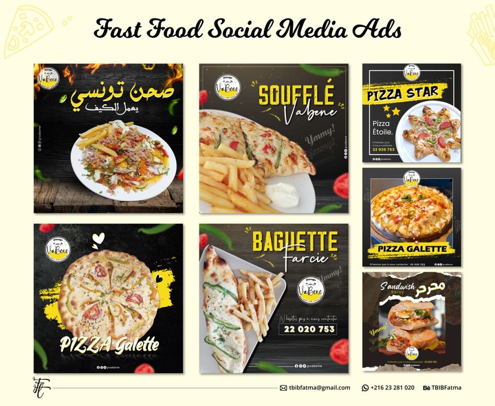 ads, advertising, social media fast food post design