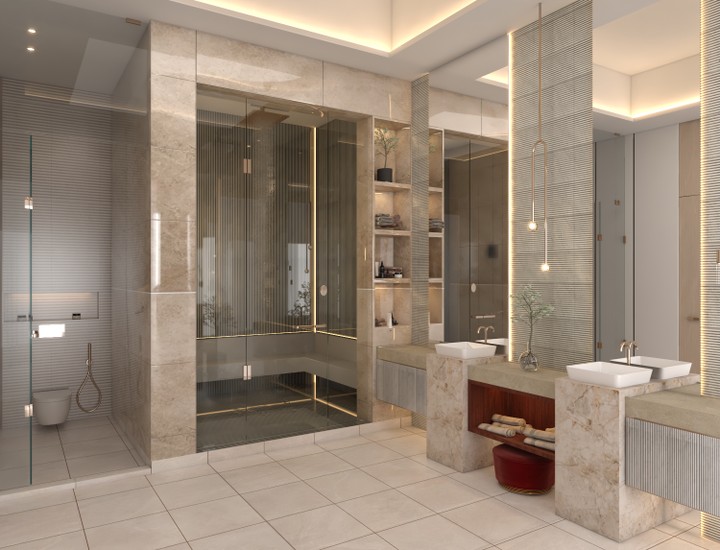 تصميم ديكور داخلي ل حمام في الامارات